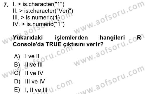 Veri Madenciliği Dersi 2023 - 2024 Yılı (Vize) Ara Sınav Soruları 7. Soru
