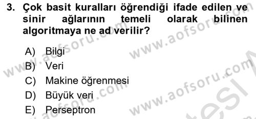 Veri Madenciliği Dersi 2024 - 2025 Yılı Yaz Okulu Sınav Soruları 3. Soru