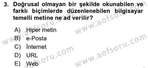 İnternet Ve Web Programlama Dersi 2018 - 2019 Yılı 3 Ders Sınav Soruları 3. Soru