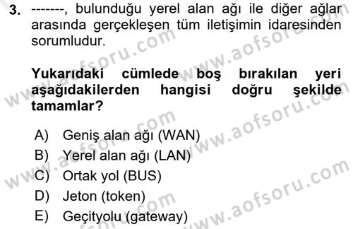 İnternet Ve Web Programlama Dersi 2018 - 2019 Yılı (Vize) Ara Sınav Soruları 3. Soru
