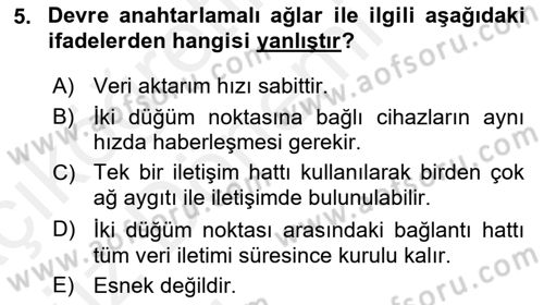 İnternet Ve Web Programlama Dersi 2018 - 2019 Yılı (Vize) Ara Sınav Soruları 5. Soru