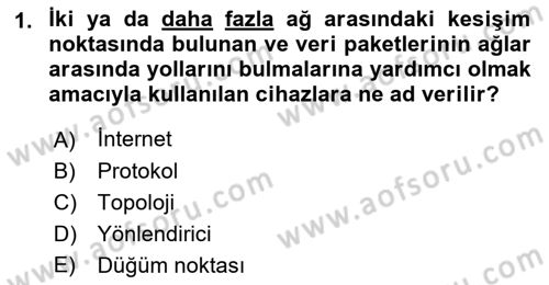 İnternet Ve Web Programlama Dersi 2019 - 2020 Yılı (Vize) Ara Sınav Soruları 1. Soru