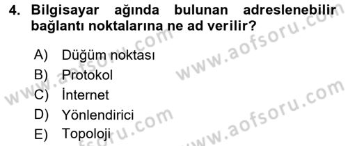 İnternet Ve Web Programlama Dersi 2019 - 2020 Yılı (Vize) Ara Sınav Soruları 4. Soru