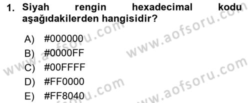 İnternet Ve Web Programlama Dersi 2019 - 2020 Yılı (Final) Dönem Sonu Sınav Soruları 1. Soru
