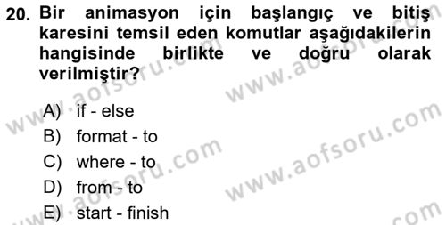 İnternet Ve Web Programlama Dersi 2023 - 2024 Yılı (Vize) Ara Sınav Soruları 20. Soru