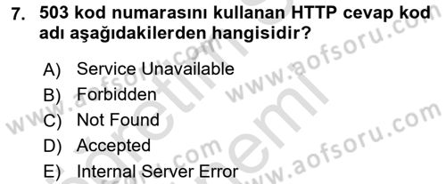 İnternet Ve Web Programlama Dersi 2023 - 2024 Yılı (Vize) Ara Sınav Soruları 7. Soru