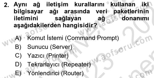 İnternet Ve Web Programlama Dersi 2023 - 2024 Yılı (Final) Dönem Sonu Sınav Soruları 2. Soru