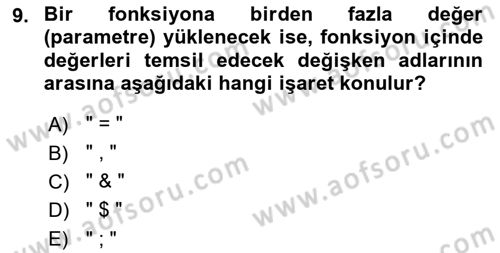 İnternet Ve Web Programlama Dersi 2025 - 2026 Yılı (Final) Dönem Sonu Sınav Soruları 9. Soru