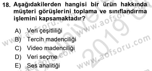 Programlamada Yeni Eğilimler Dersi 2018 - 2019 Yılı 3 Ders Sınav Soruları 18. Soru