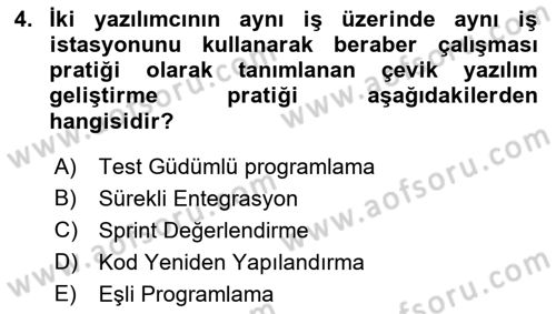 Programlamada Yeni Eğilimler Dersi 2018 - 2019 Yılı 3 Ders Sınav Soruları 4. Soru