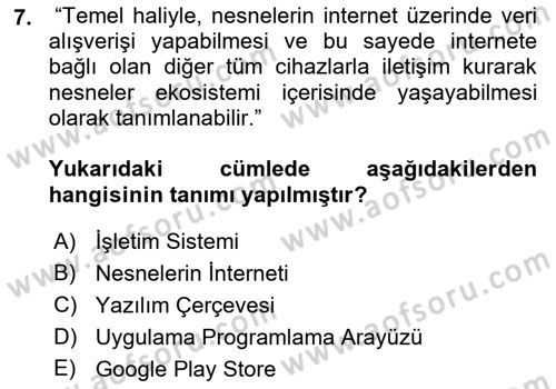 Programlamada Yeni Eğilimler Dersi 2018 - 2019 Yılı 3 Ders Sınav Soruları 7. Soru