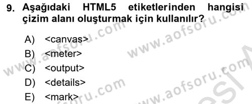 Programlamada Yeni Eğilimler Dersi 2018 - 2019 Yılı 3 Ders Sınav Soruları 9. Soru