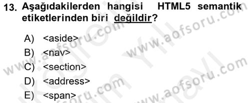 Programlamada Yeni Eğilimler Dersi 2018 - 2019 Yılı (Vize) Ara Sınav Soruları 13. Soru