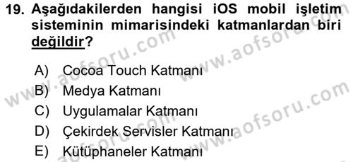 Programlamada Yeni Eğilimler Dersi 2018 - 2019 Yılı (Vize) Ara Sınav Soruları 19. Soru