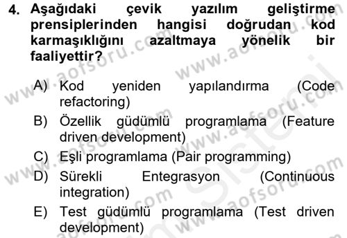 Programlamada Yeni Eğilimler Dersi 2018 - 2019 Yılı (Vize) Ara Sınav Soruları 4. Soru