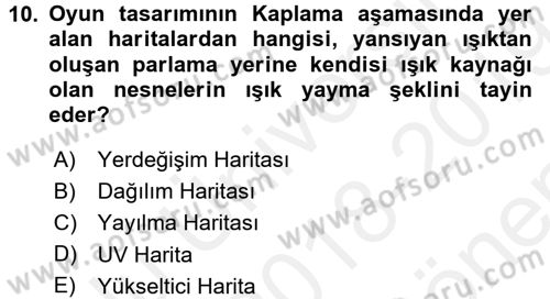 Programlamada Yeni Eğilimler Dersi 2018 - 2019 Yılı (Final) Dönem Sonu Sınav Soruları 10. Soru