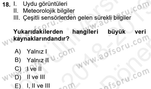 Programlamada Yeni Eğilimler Dersi 2018 - 2019 Yılı (Final) Dönem Sonu Sınav Soruları 18. Soru