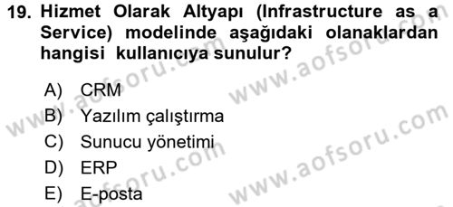 Programlamada Yeni Eğilimler Dersi 2018 - 2019 Yılı (Final) Dönem Sonu Sınav Soruları 19. Soru