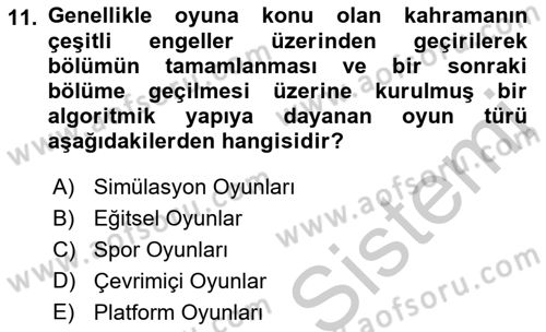Programlamada Yeni Eğilimler Dersi 2018 - 2019 Yılı Yaz Okulu Sınav Soruları 11. Soru