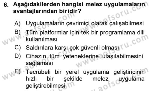 Programlamada Yeni Eğilimler Dersi 2018 - 2019 Yılı Yaz Okulu Sınav Soruları 6. Soru