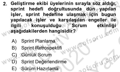 Programlamada Yeni Eğilimler Dersi 2020 - 2021 Yılı Yaz Okulu Sınav Soruları 2. Soru