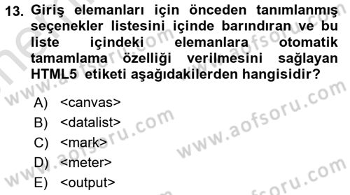 Programlamada Yeni Eğilimler Dersi 2021 - 2022 Yılı (Vize) Ara Sınav Soruları 13. Soru