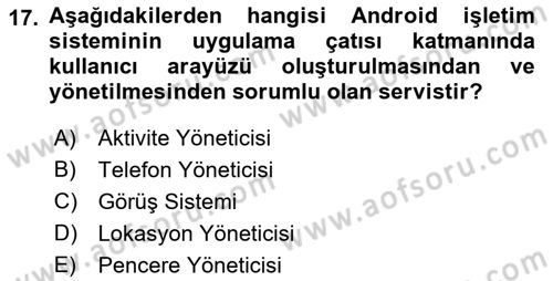 Programlamada Yeni Eğilimler Dersi 2021 - 2022 Yılı (Vize) Ara Sınav Soruları 17. Soru