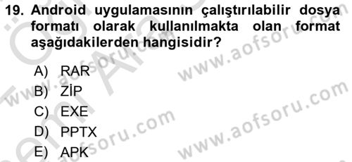 Programlamada Yeni Eğilimler Dersi 2021 - 2022 Yılı (Vize) Ara Sınav Soruları 19. Soru
