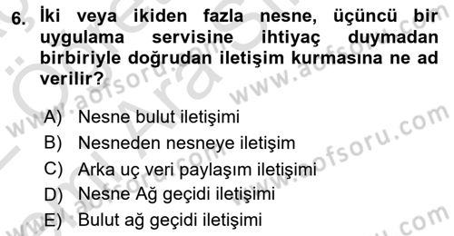 Programlamada Yeni Eğilimler Dersi 2021 - 2022 Yılı (Vize) Ara Sınav Soruları 6. Soru