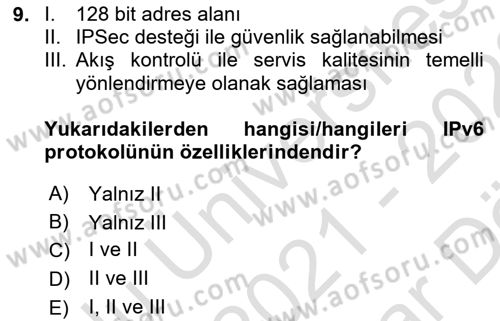 Programlamada Yeni Eğilimler Dersi 2021 - 2022 Yılı (Vize) Ara Sınav Soruları 9. Soru