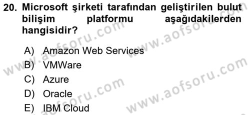 Programlamada Yeni Eğilimler Dersi 2021 - 2022 Yılı (Final) Dönem Sonu Sınav Soruları 20. Soru
