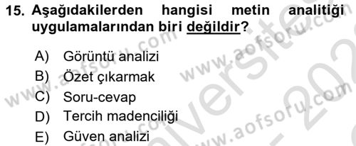 Programlamada Yeni Eğilimler Dersi 2021 - 2022 Yılı Yaz Okulu Sınav Soruları 15. Soru