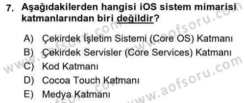 Programlamada Yeni Eğilimler Dersi 2021 - 2022 Yılı Yaz Okulu Sınav Soruları 7. Soru
