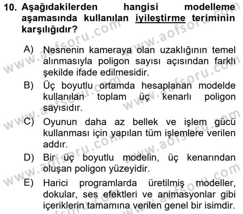 Programlamada Yeni Eğilimler Dersi 2022 - 2023 Yılı Yaz Okulu Sınav Soruları 10. Soru