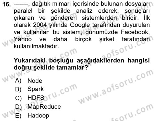 Programlamada Yeni Eğilimler Dersi 2022 - 2023 Yılı Yaz Okulu Sınav Soruları 16. Soru