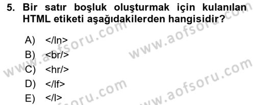 Programlamada Yeni Eğilimler Dersi 2022 - 2023 Yılı Yaz Okulu Sınav Soruları 5. Soru