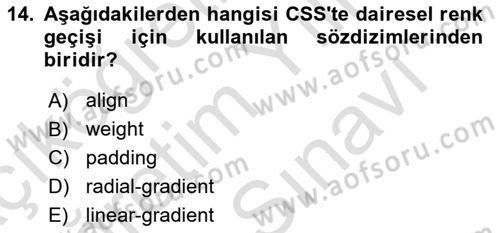 Programlamada Yeni Eğilimler Dersi 2023 - 2024 Yılı (Vize) Ara Sınav Soruları 14. Soru