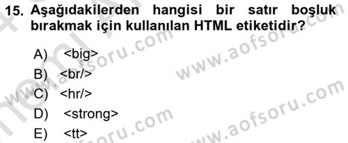 Programlamada Yeni Eğilimler Dersi 2023 - 2024 Yılı (Vize) Ara Sınav Soruları 15. Soru