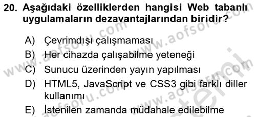 Programlamada Yeni Eğilimler Dersi 2023 - 2024 Yılı (Vize) Ara Sınav Soruları 20. Soru