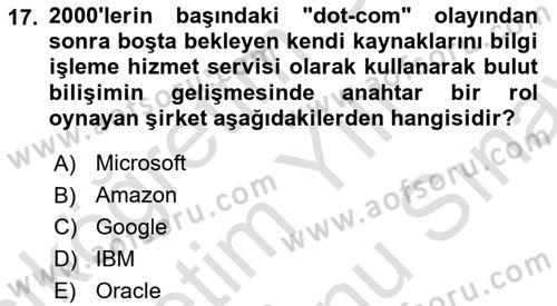 Programlamada Yeni Eğilimler Dersi 2023 - 2024 Yılı (Final) Dönem Sonu Sınav Soruları 17. Soru