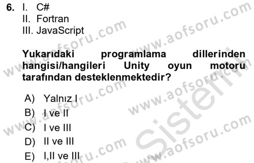 Programlamada Yeni Eğilimler Dersi 2023 - 2024 Yılı (Final) Dönem Sonu Sınav Soruları 6. Soru