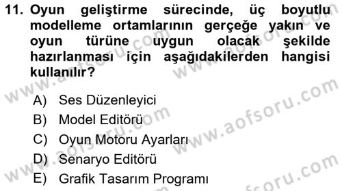 Programlamada Yeni Eğilimler Dersi 2023 - 2024 Yılı Yaz Okulu Sınav Soruları 11. Soru