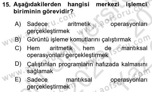 Programlamada Yeni Eğilimler Dersi 2023 - 2024 Yılı Yaz Okulu Sınav Soruları 15. Soru