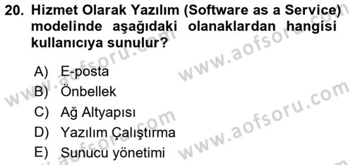 Programlamada Yeni Eğilimler Dersi 2023 - 2024 Yılı Yaz Okulu Sınav Soruları 20. Soru