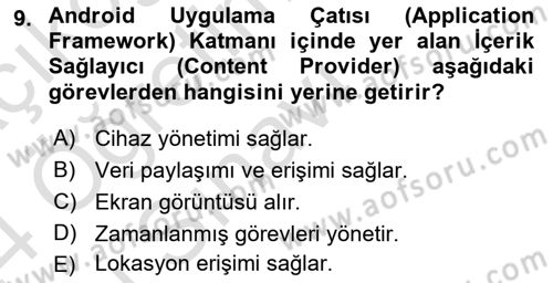 Programlamada Yeni Eğilimler Dersi 2023 - 2024 Yılı Yaz Okulu Sınav Soruları 9. Soru