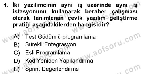 Programlamada Yeni Eğilimler Dersi 2024 - 2025 Yılı (Vize) Ara Sınav Soruları 1. Soru