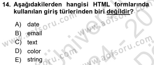 Programlamada Yeni Eğilimler Dersi 2024 - 2025 Yılı (Vize) Ara Sınav Soruları 14. Soru