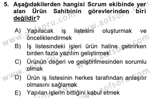 Programlamada Yeni Eğilimler Dersi 2024 - 2025 Yılı (Vize) Ara Sınav Soruları 5. Soru