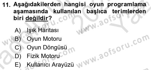 Programlamada Yeni Eğilimler Dersi 2024 - 2025 Yılı Yaz Okulu Sınav Soruları 11. Soru