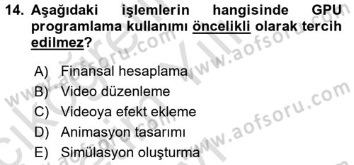 Programlamada Yeni Eğilimler Dersi 2024 - 2025 Yılı Yaz Okulu Sınav Soruları 14. Soru